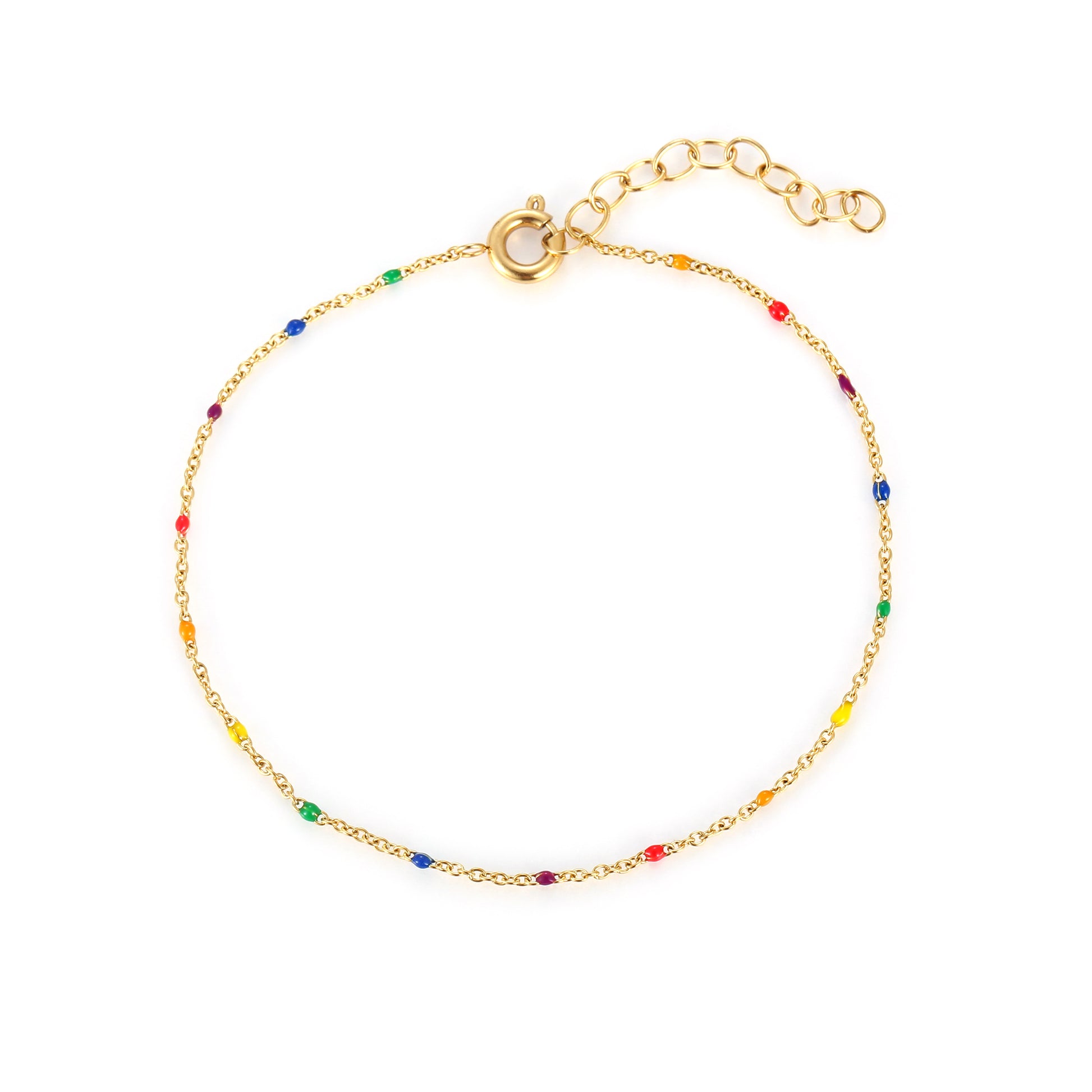 Beaded Bracelet - Rainbow Color Beads - Native Rainbows