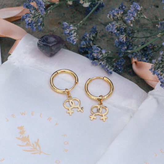 Double Venus Hoop Earrings