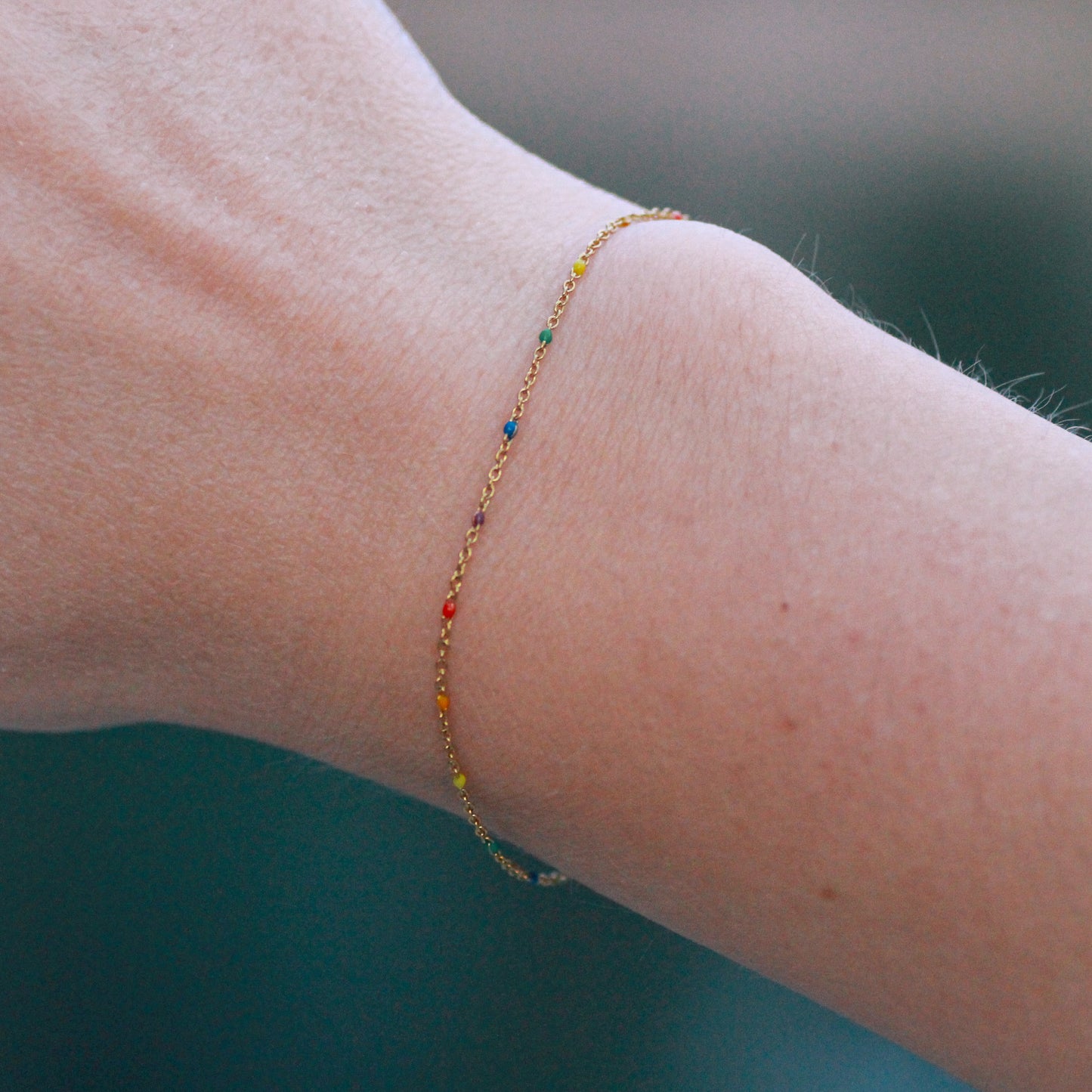 Rainbow Bead Bracelet