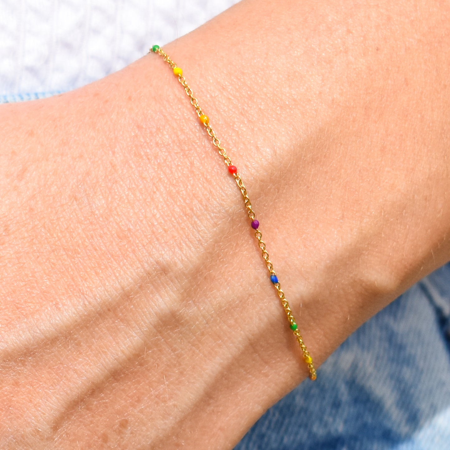 Rainbow Bead Bracelet